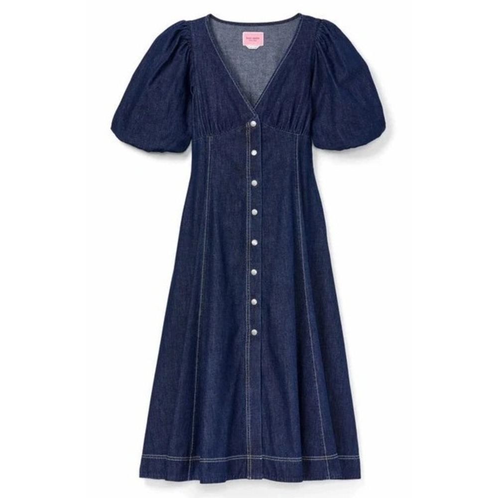 Kate Spade New York Indigo Denim Button Front Dress Women's Size 4 NWT $348